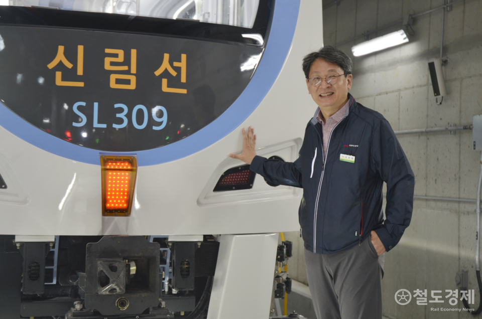 로템SRS 김준태 대표이사. 로템SRS는 신림선 유지보수사업을 수행하고 있다. / 철도경제