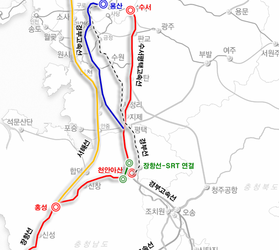 충남서 '장항선-수서고속鐵 연결사업' 추진...자체용역 착수