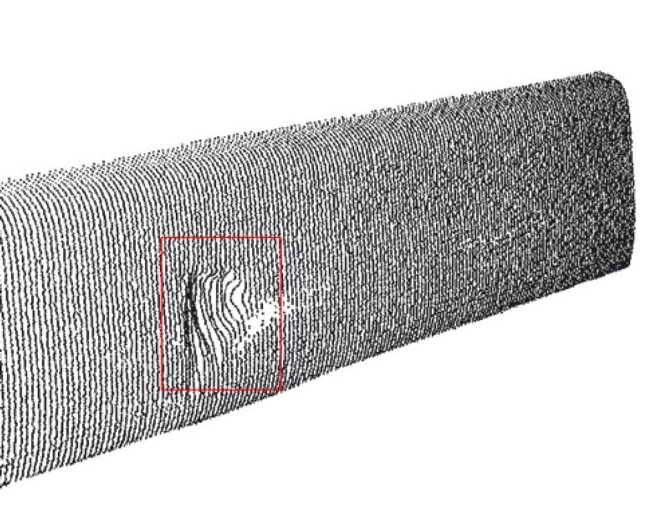 레일표면 결함검사 참고 이미지. / 사진=투아이시스